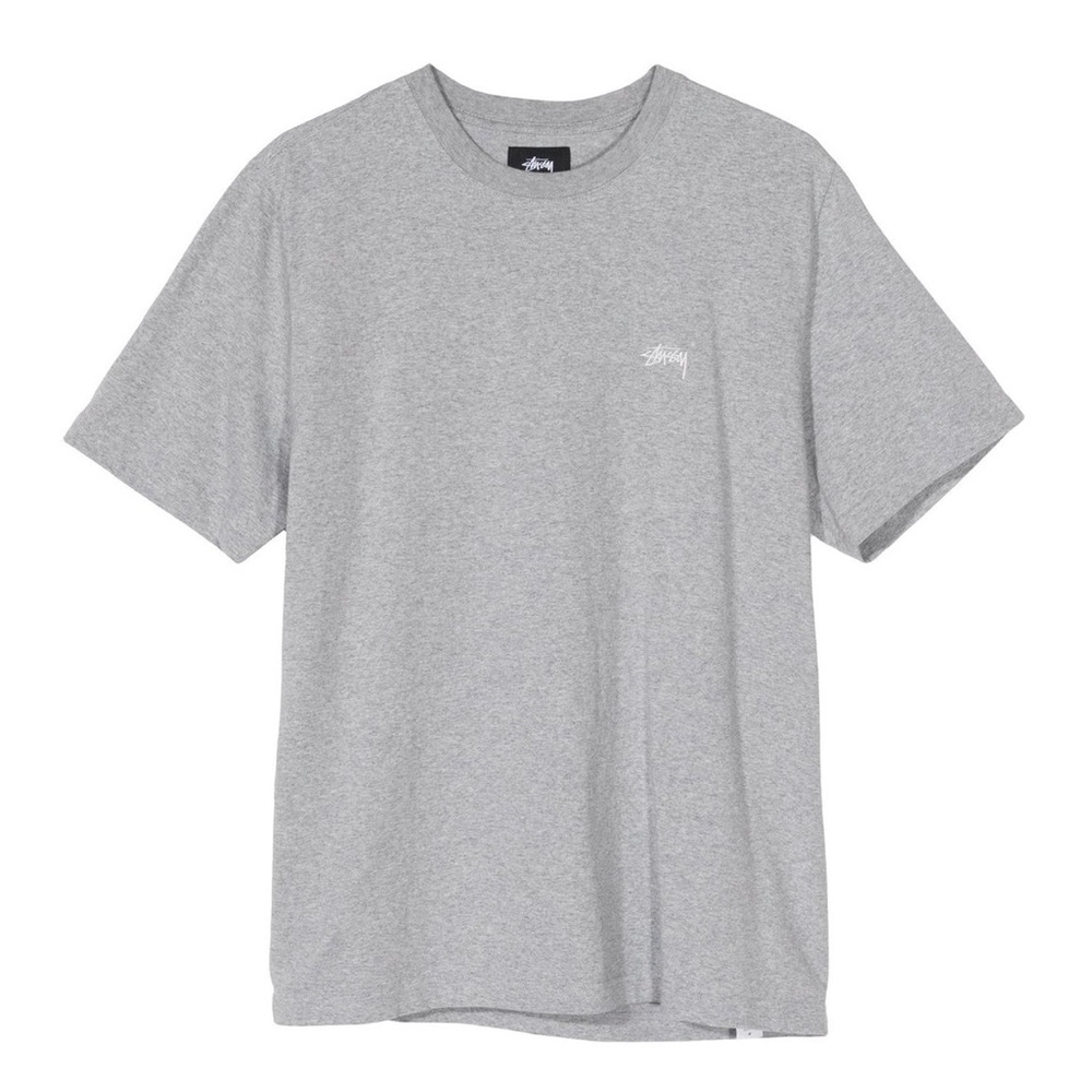Stüssy Grey Logo Pocket T-Shirt - Size M, Mens